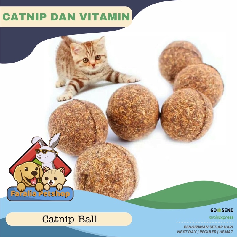 Mainan Cakaran Kucing Bentuk Bola Aroma Catnip Cat Scratcher Ball Nip Mint Calendula Kelinci Nipball