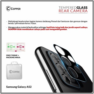 Samsung A52 - COPPER Tempered Glass Kamera Full Black