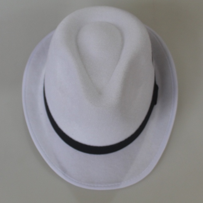 Topi Fedora Pria Dewasa Premium Original Warna Putih Fedora Hat White Pria Wanita Topi Pedora Pria Wanita Import Original Asli