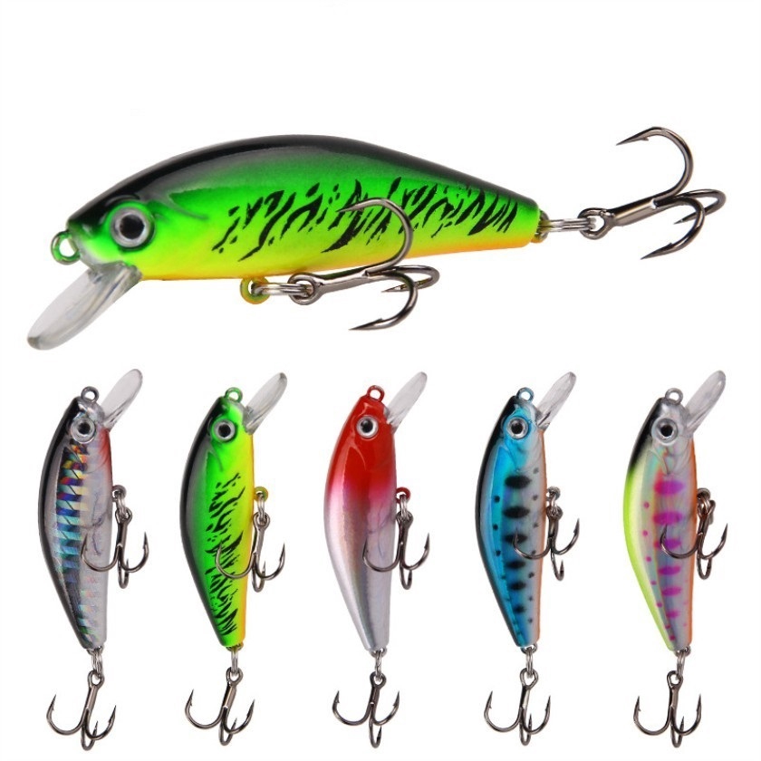 Shengyao 5Pcs New Sinking Minnow Umpan Pancing 6.7g 5.5cm Swimbait Fishing Lure Ikan Bass Bait Kail Tackle