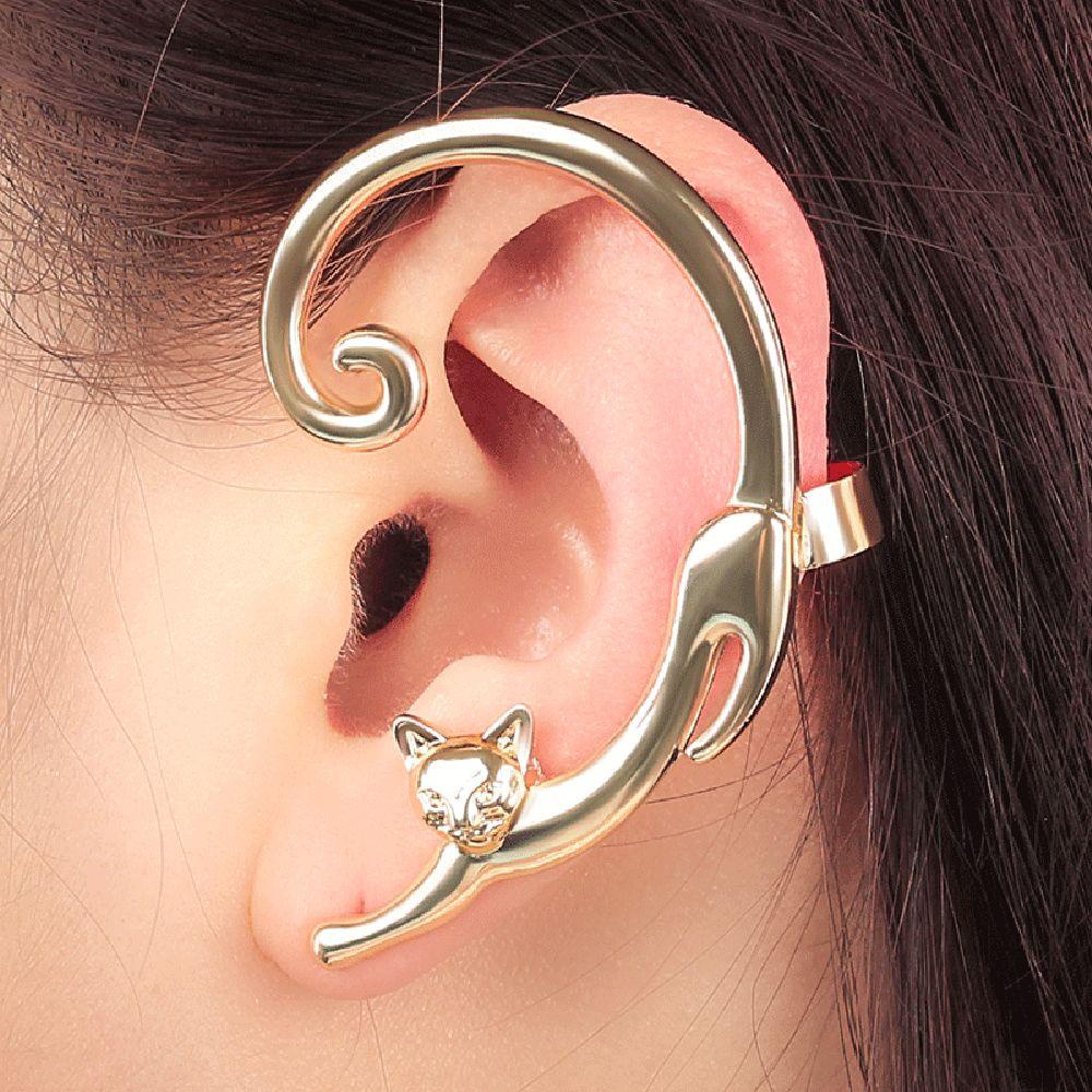 Klip Manset Telinga Nanas Tiga Dimensi Aksesoris Perhiasan Fashion Wanita Ear Stud Stud Earrings