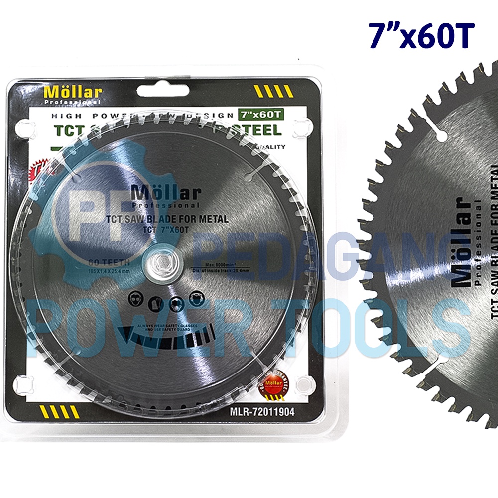 MOLLAR 7&quot; X 60T MATA POTONG BESI GERGAJI MESIN METAL CUTTING WHEEL SAW