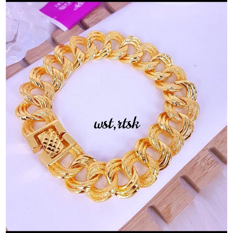 Gelang Herlin dan cincin replika mas 24k best seller,PANJANG REALNYA 18-19CM TERGANTUNG STOK DARI TOKO MAS,KLO MAU DIPENDEKIN PASTI ADA BEKAS POTONGAN,16cm kebawah TIDAK BISA COD