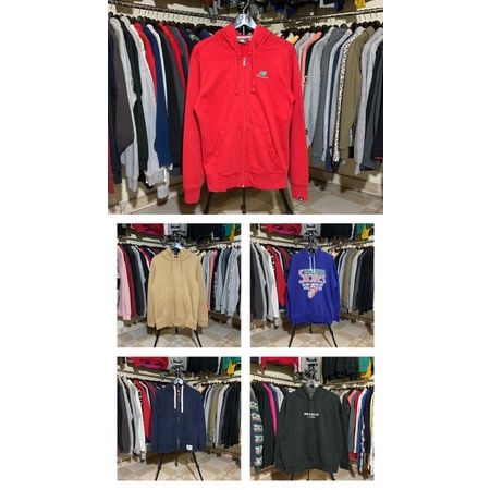 borongan hoodie zipphoodie basic gambar simple second brand