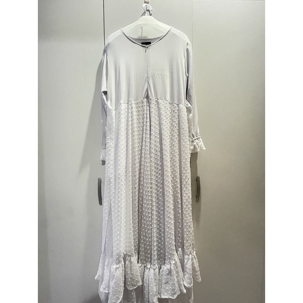 preloved gamis syari putih full furing
