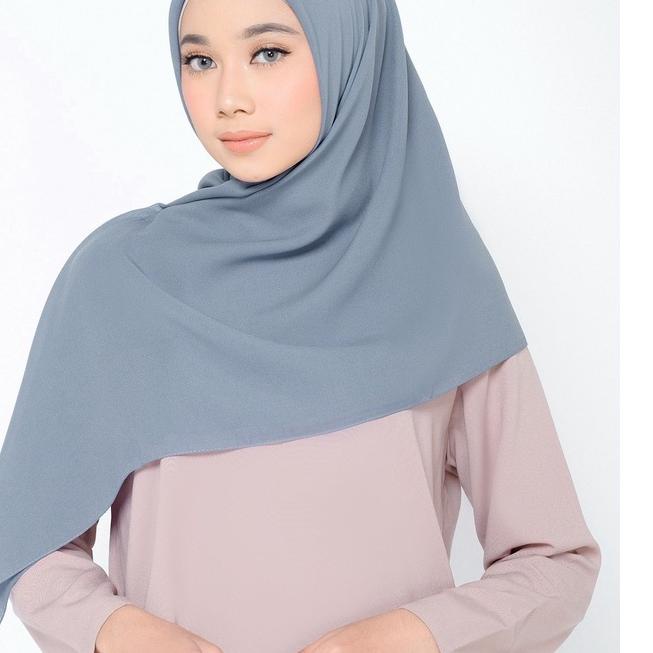 ZM Zaskia Mecca - Sana Dark Grey Hijab Kerudung Segi Empat