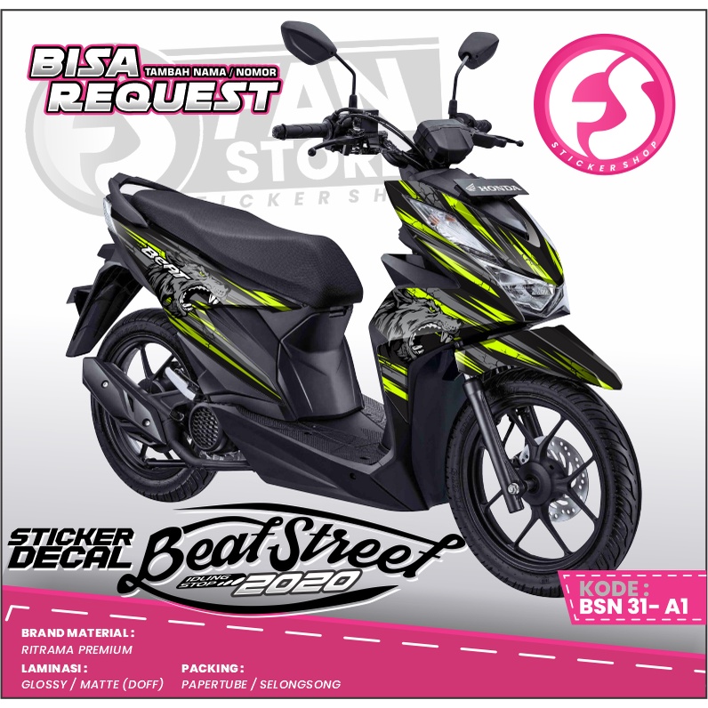 Decal Sticker Beat Street 2020 Fullbody LION - Sticker Motor - Aksesoris Stiker Motor Beat Street 20
