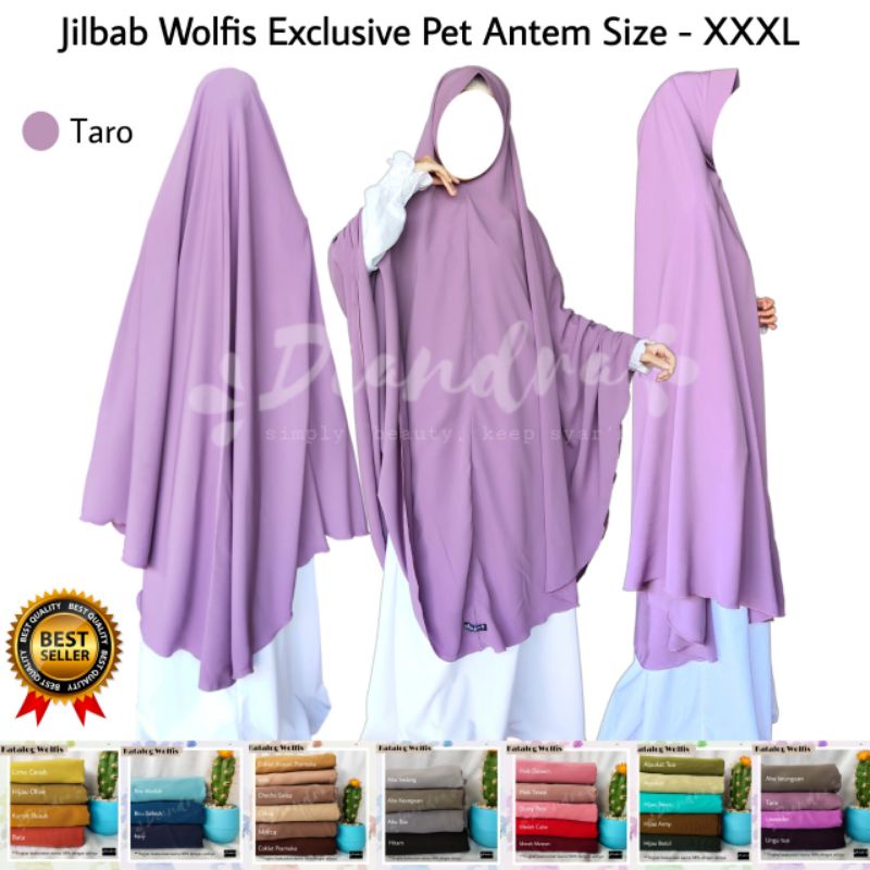 Khimar Syar'i Jumbo Diandra Hijab Wolfis XXXL PET