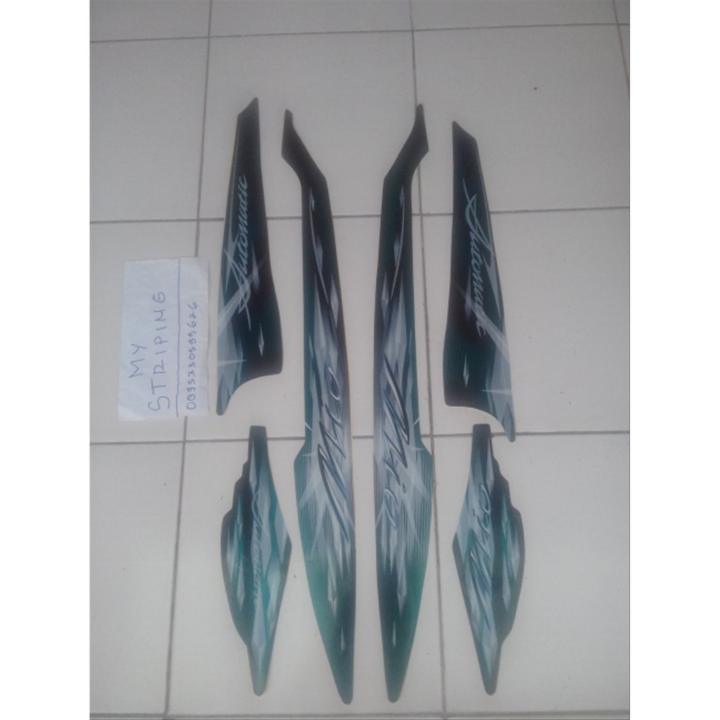 Stiker Mio Smile 2009 2010 hitam hijau lumut