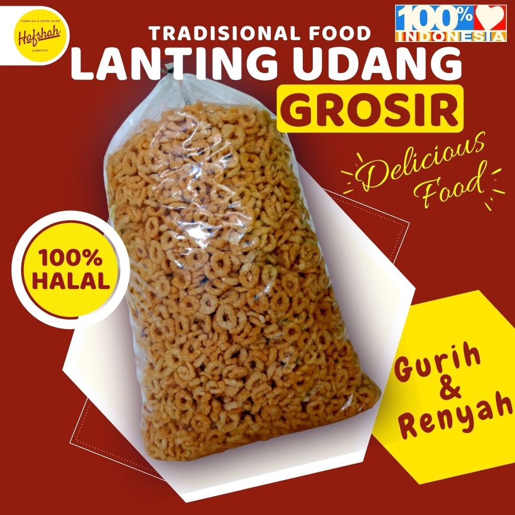

(5 KG) Cemilan Lanting Udang Grosir Traditional Food Harga Terjangkau