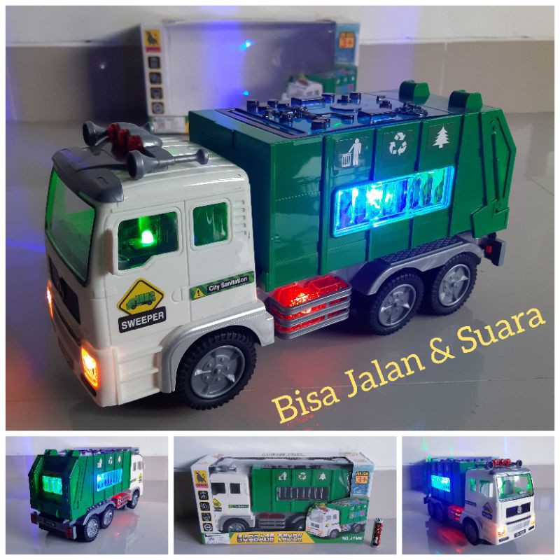 Mainan Mobil Truk Sampah Bump Go - Mobil Truck Baterai Anak Edukatif