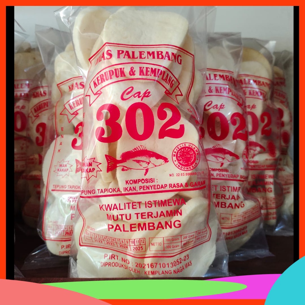 

KEMPLANG KERUPUK 302 PALEMBANG IKAN KAKAP SUPER 250 GRAM BY NAGA MAS BULATAN BESAR