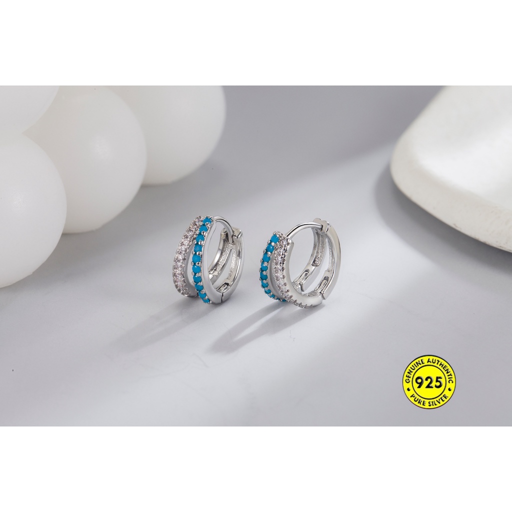 Anting Tusuk Sterling Silver 925 Model Ulir Untuk Unisex / Pria / Wanita