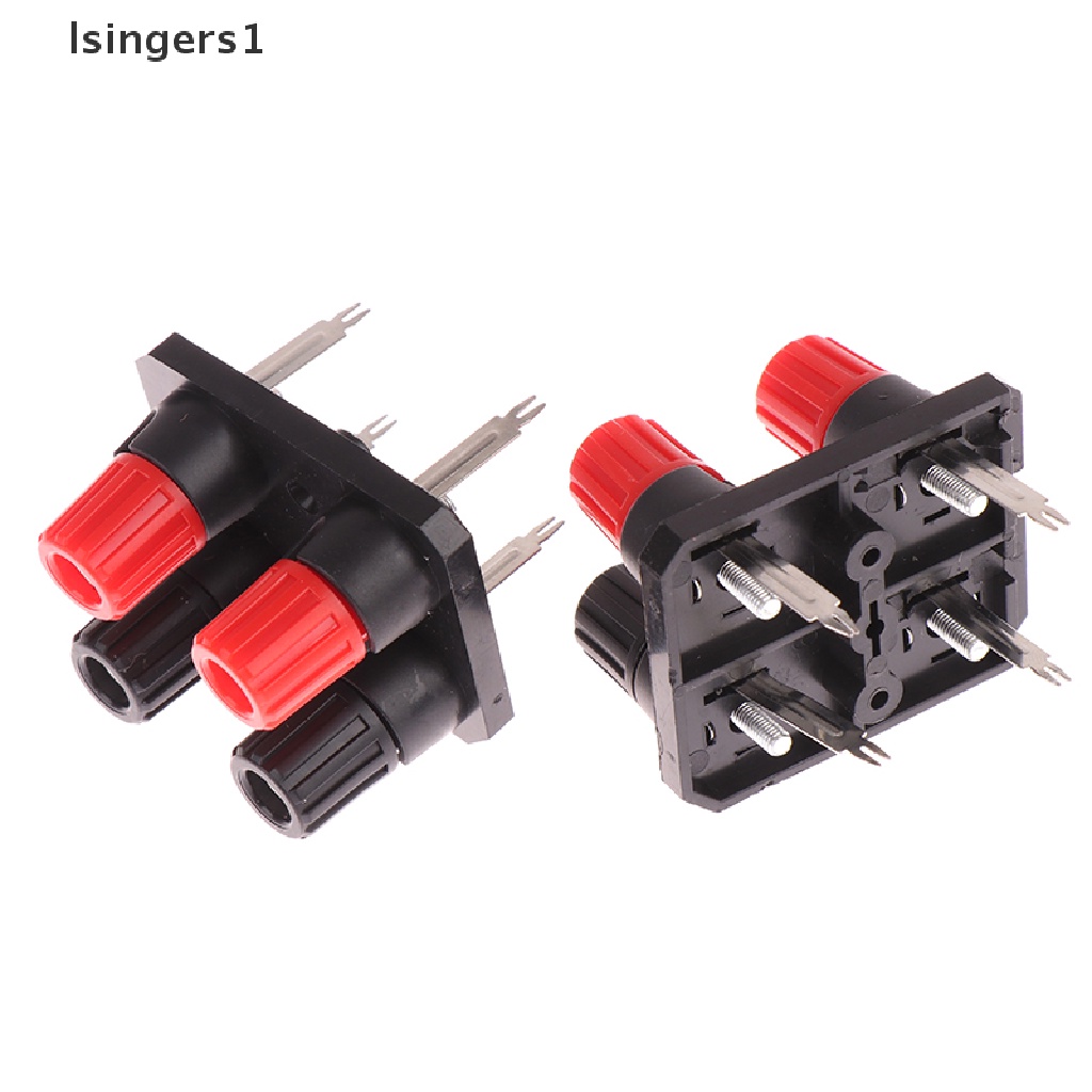 (lsingers1) 2pcs Jack Banana Eksternal 4-pin Untuk Speaker Amplifier WP4-10