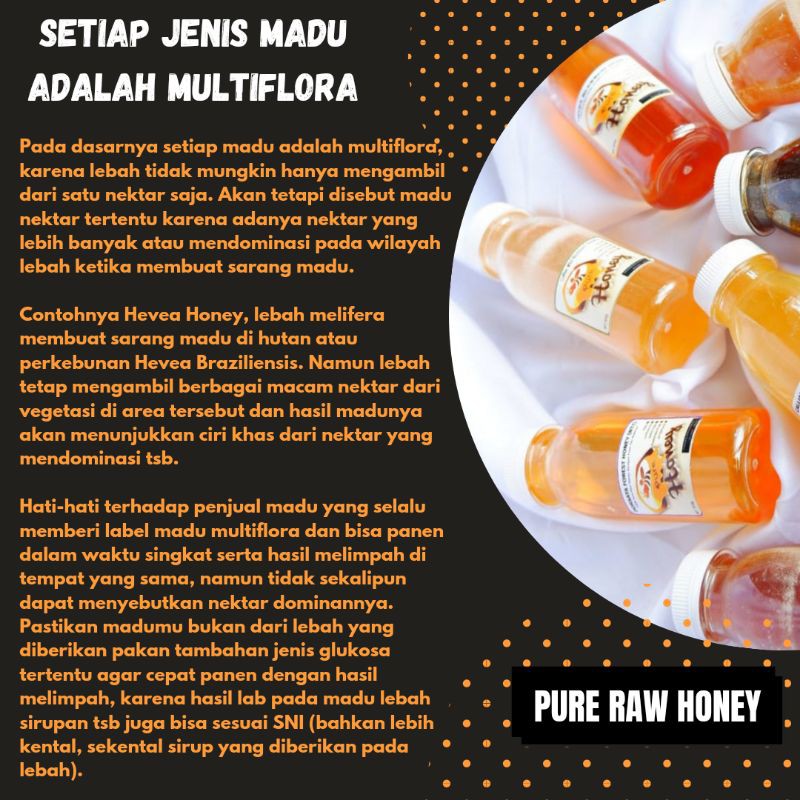 

650gr Raw Honey - Unprocessed Honey - Madu Murni Asli