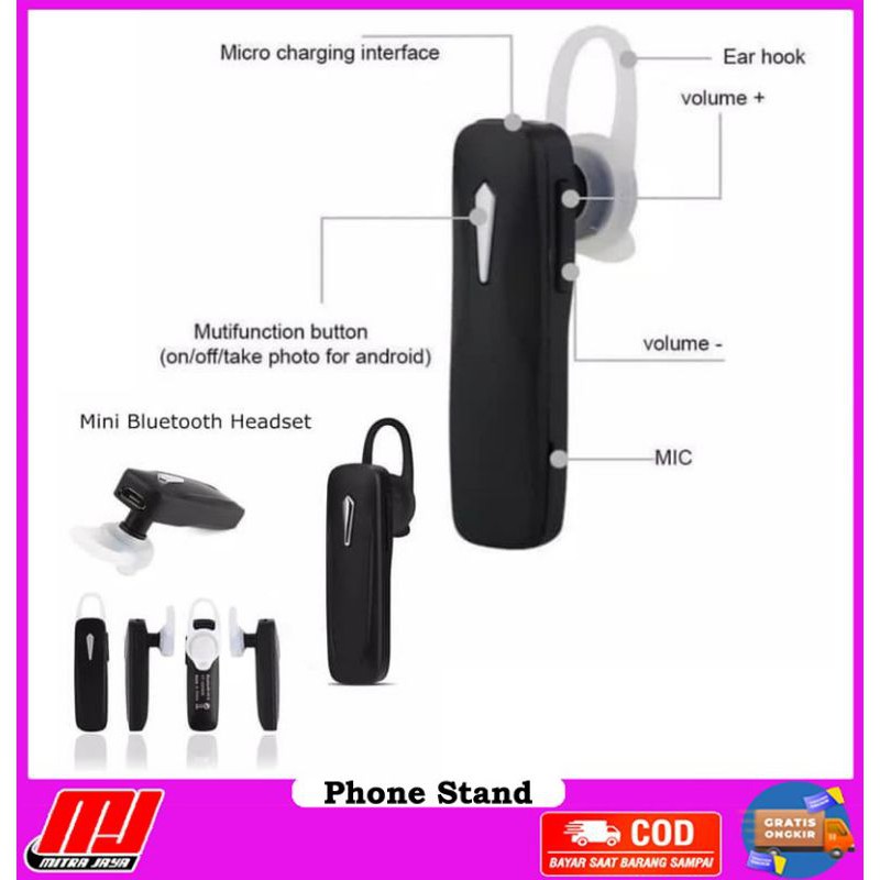 Headset Bluetooth Mini Samsung Mi Oppo Vivo