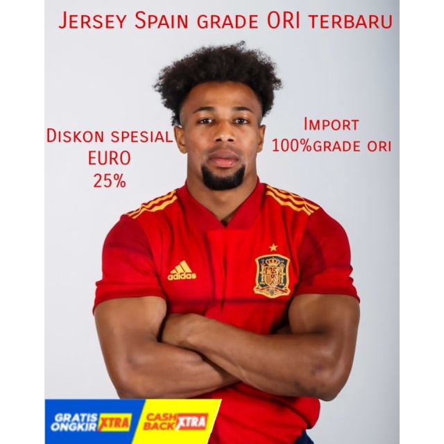 Jersey Spain/Spanyol home grade ori 2020/2021 terbaru EURO