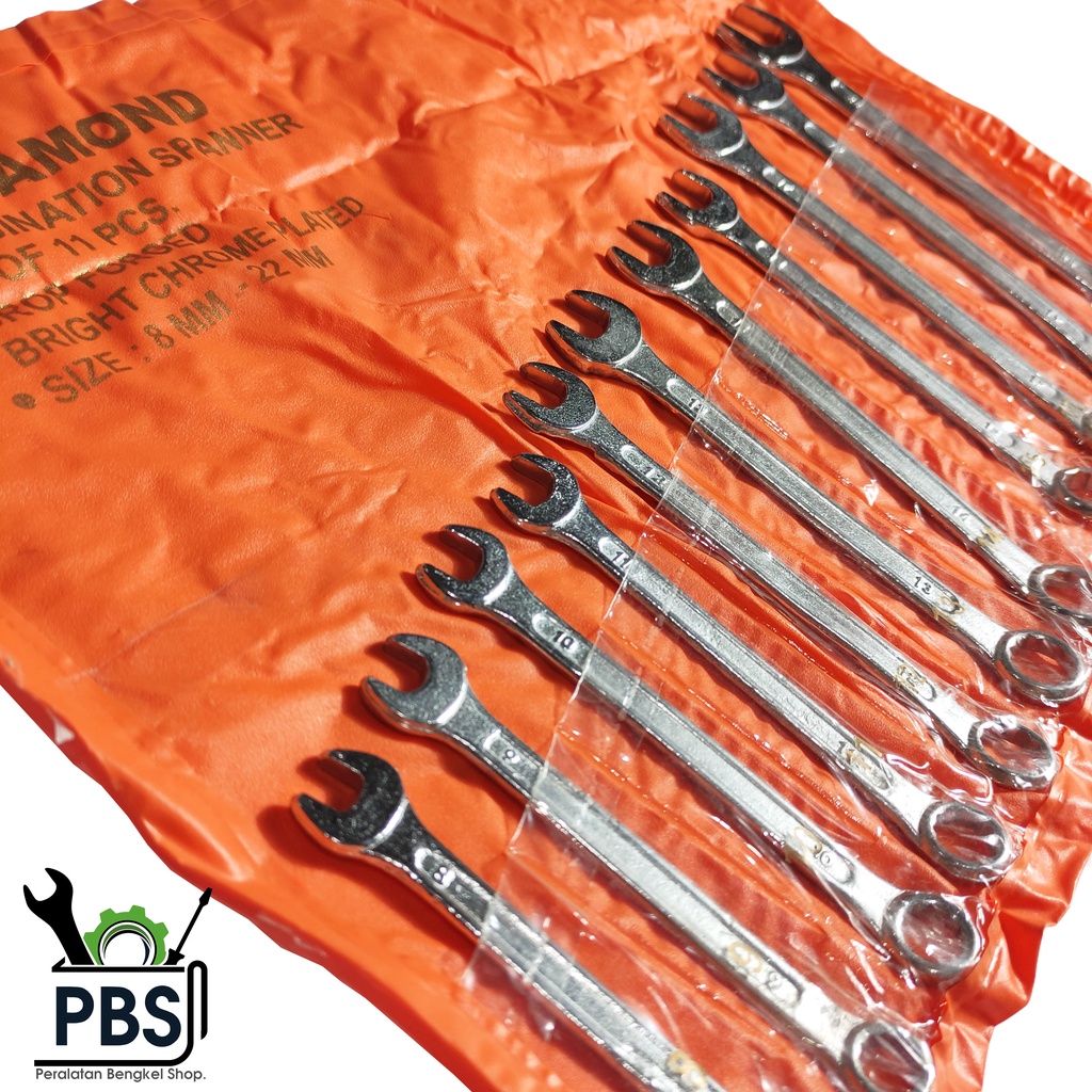 Kunci ring pas set 11 pcs . kunci ring pas murah . kunci alat bongkar motor . perkakas rumah tangga-2