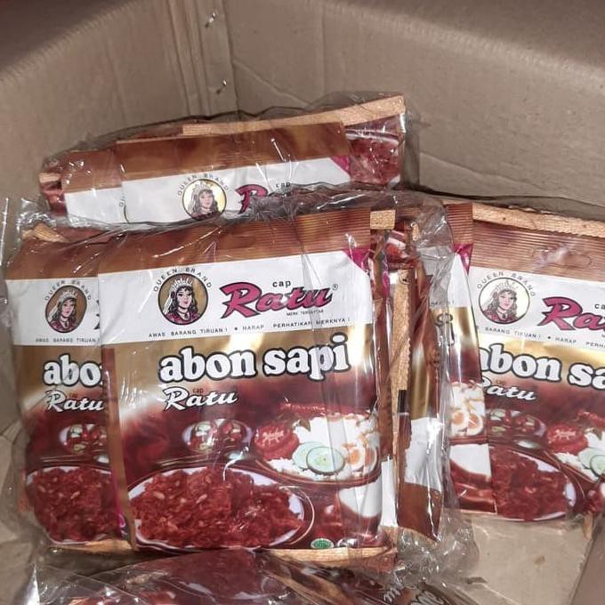 

Abon Sapi Cap Ratu/Abon Sapi/Abon Ratu/Cap Ratu/ Abon 90Gr Isi 10 Pcs