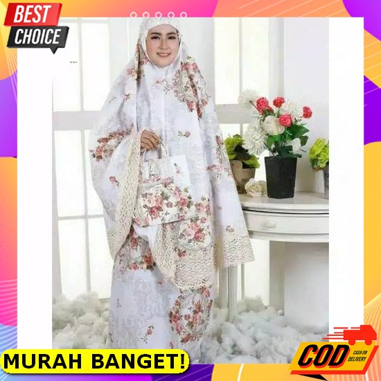 Mukena Lebaran Mewah Dewasa Terbaru 2022 Bahan Superlik Mukena Bordir Renda Santri Mukena Katun Jepa
