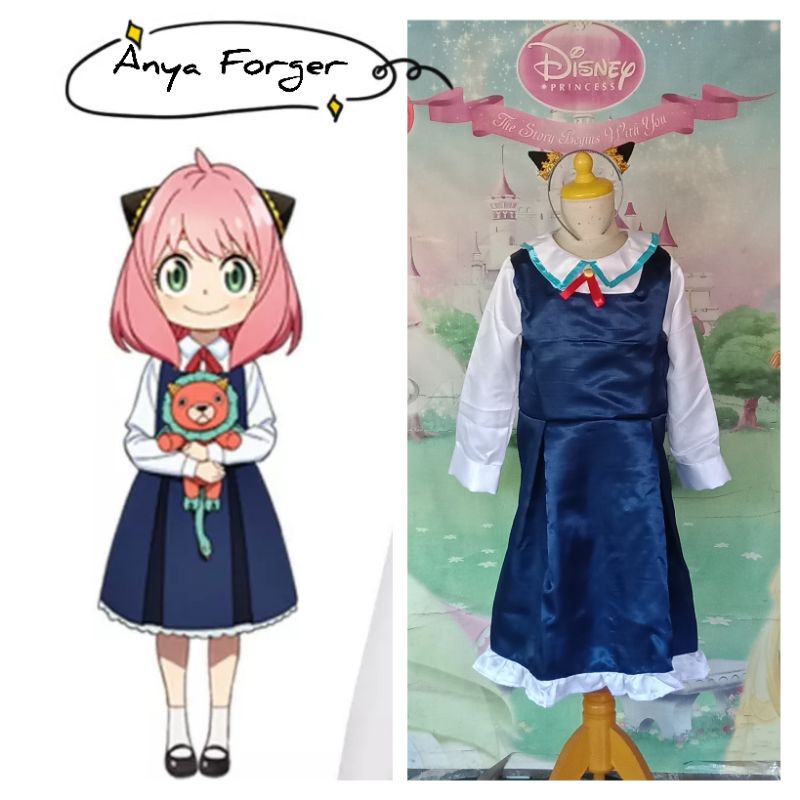 Spy X Family Kostum Anya Forger Navy Cosplay Anya Forger Anak