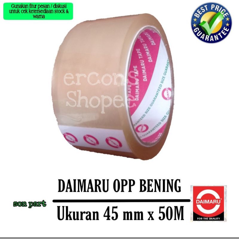 

LAKBAN BENING DAIMARU - OPP BENING - 45mm x 50M - OPP CLEAR