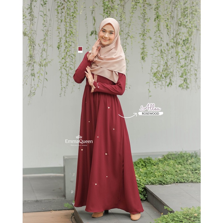 Gamis Muslim Dress Love - Dress Allea EmmaQueen