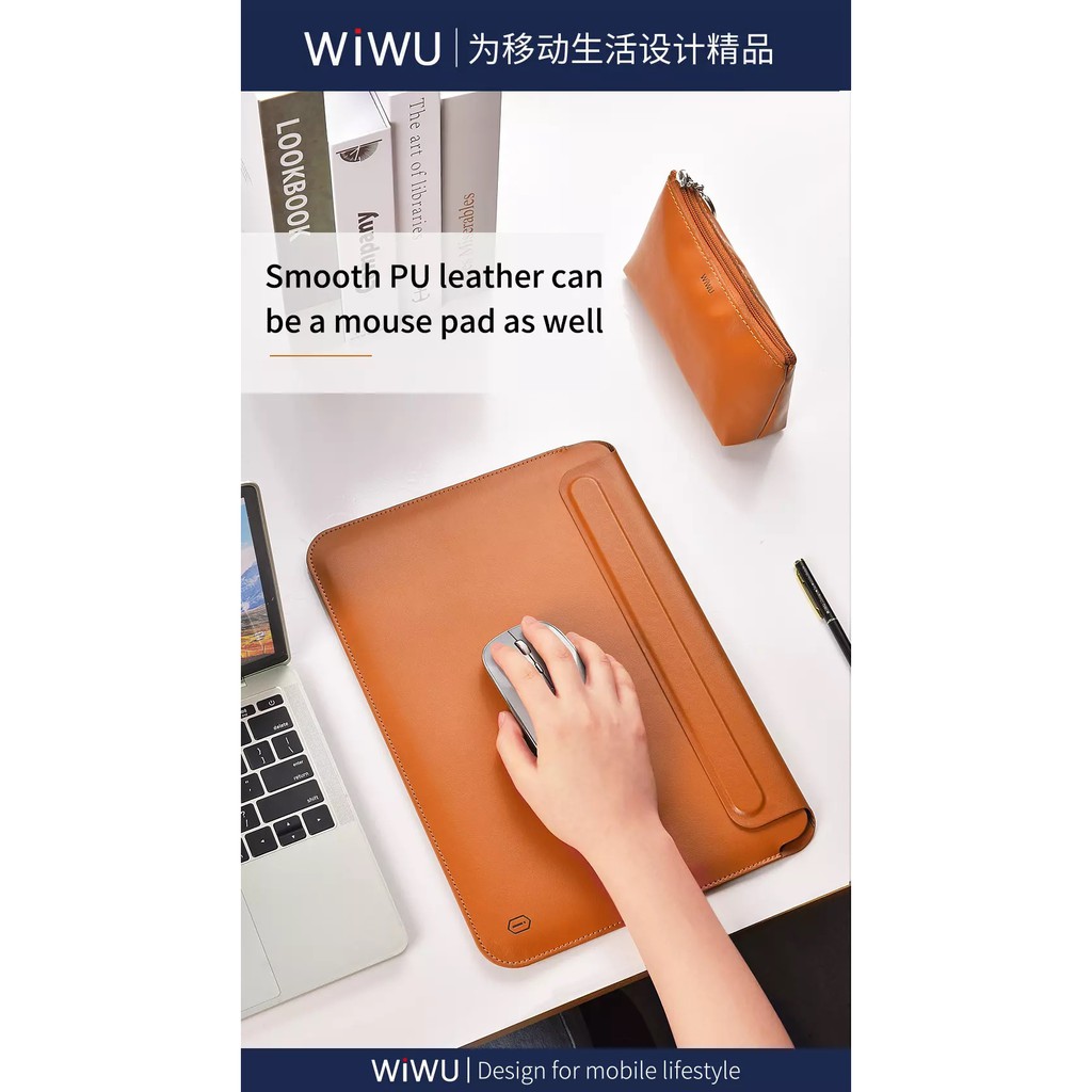 WIWU SKIN PRO Slim Stand Sleeve MB Pro 15.4 - Sarung dengan Stand