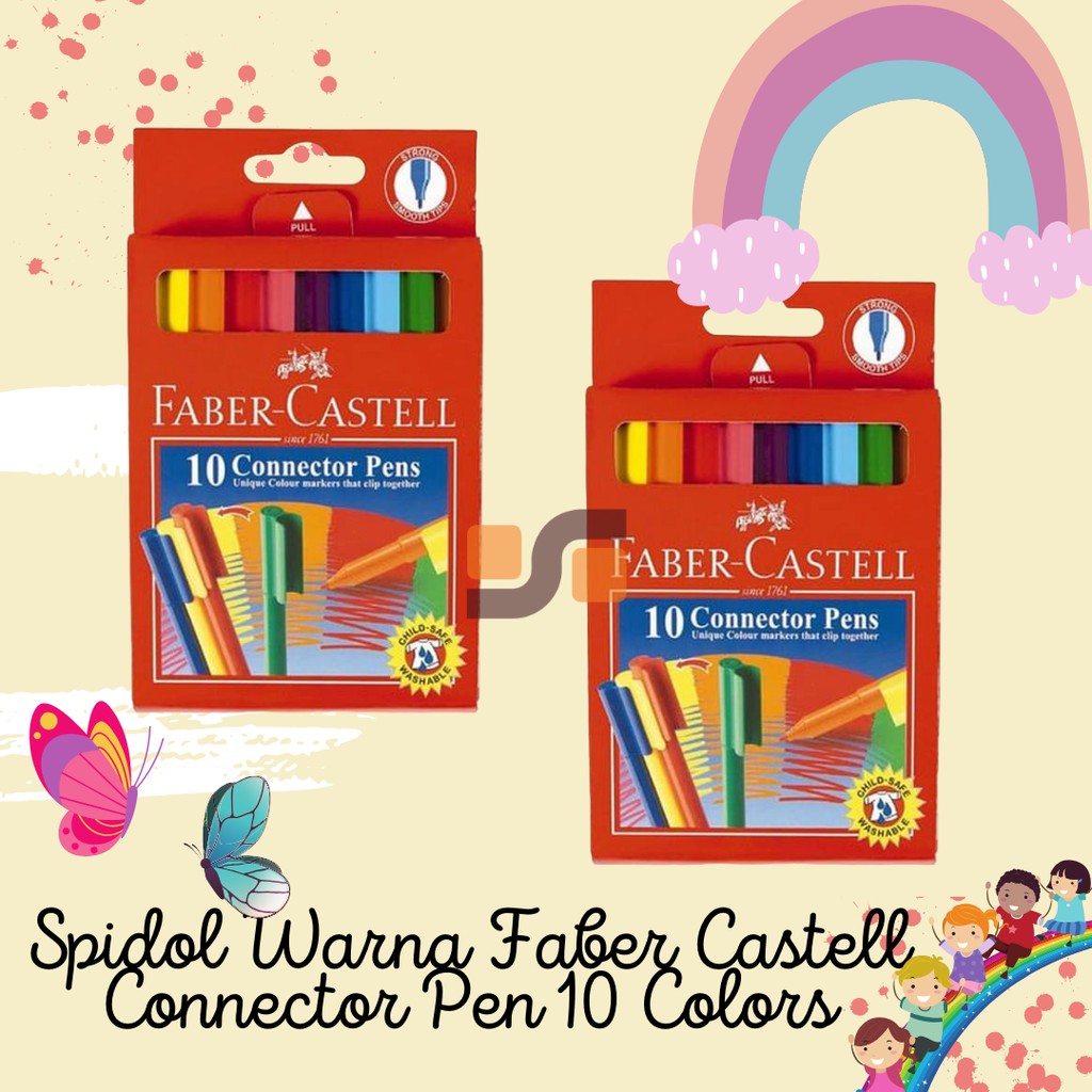 

Spidol Warna Faber Castell Connector Pen 10 Colors