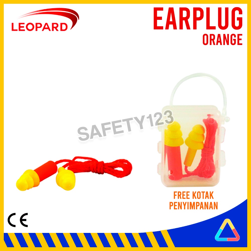 Leopard LPEG0209 Corded Earplugs Ear Plug dengan tali Free Kotak Penyimpanan