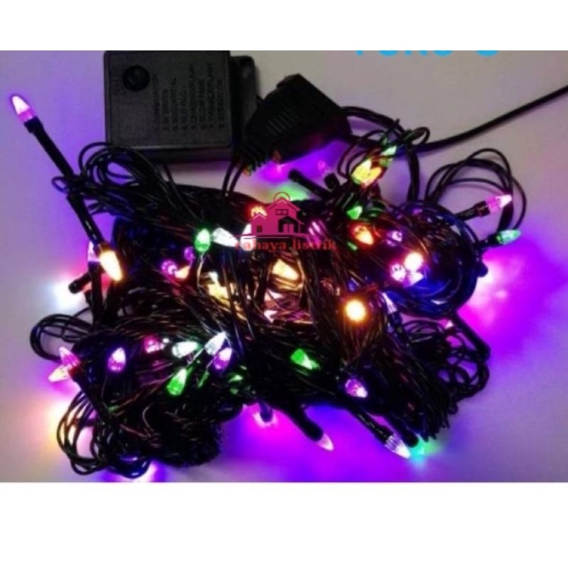 LAMPU TUMBLR / LAMPU NATAL LED / TUMBLR LIGHT / TUMBLR LED 8WARNA LANCIP / ROKET / KABEL HITAM