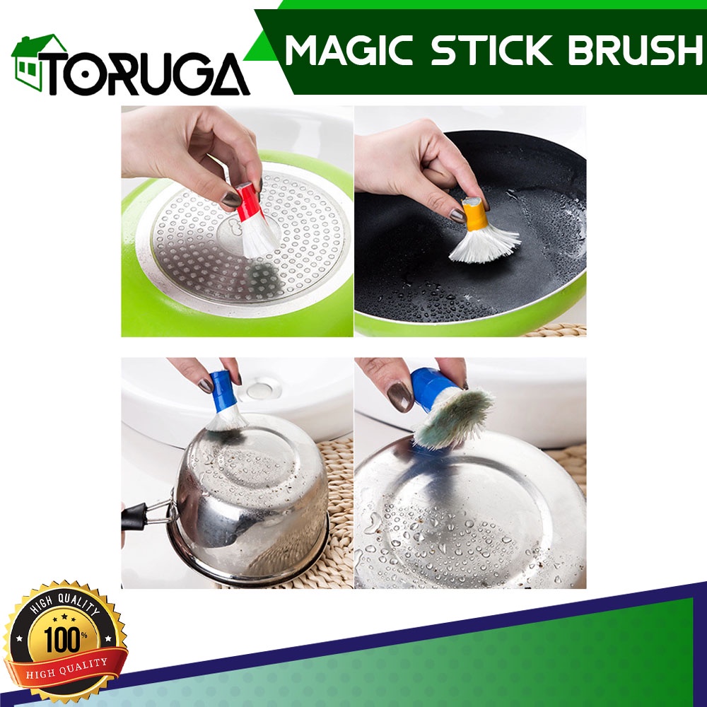 Alat Pembersih Wajan Kerak Membandel Magic Stick Brush Panci Penggorengan Karat Gosong Dapur