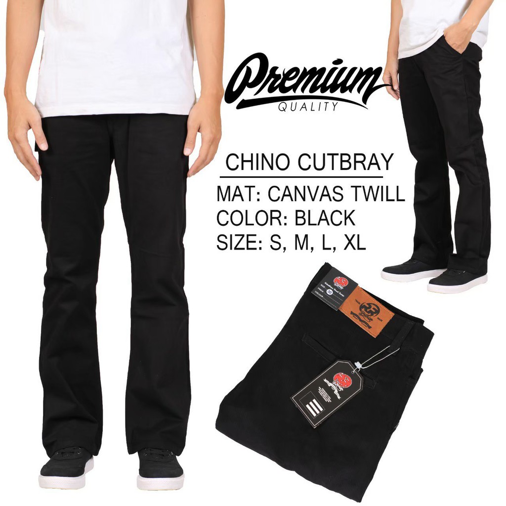 (COD) Celana Chino Cutbray Pria Kantoran / Celana Chino Cutbray Cotton Premium