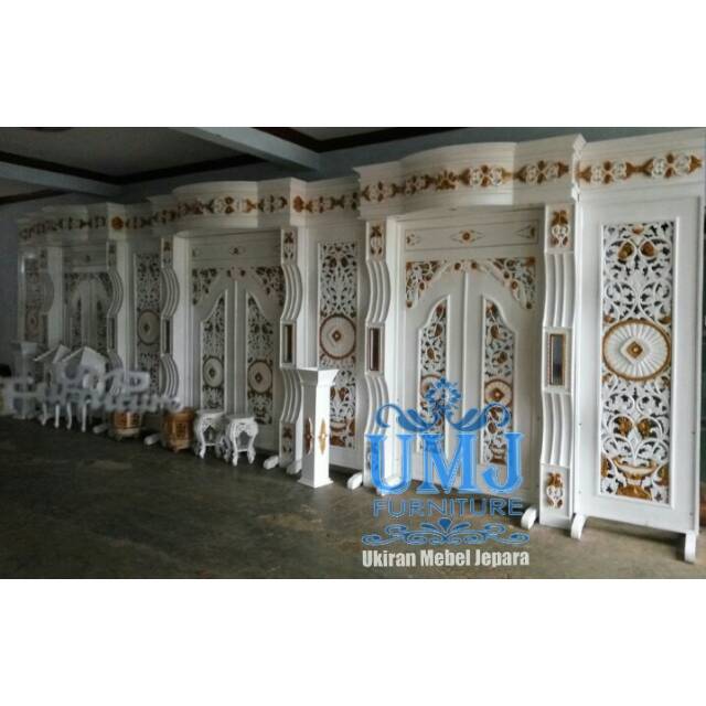 Set Pelaminan Minimalis Modern Terbaru Jepara, Pelaminan Minimalis Modern Terbaru Jepara Cat Putih
