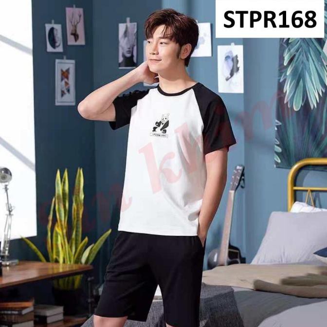Baju Tidur Pria Panda White
