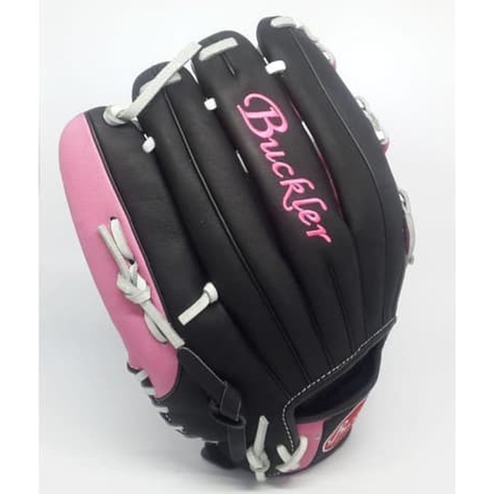 Glove Baseball Softball All Leather IKJ 12,5 Inch Black Pink