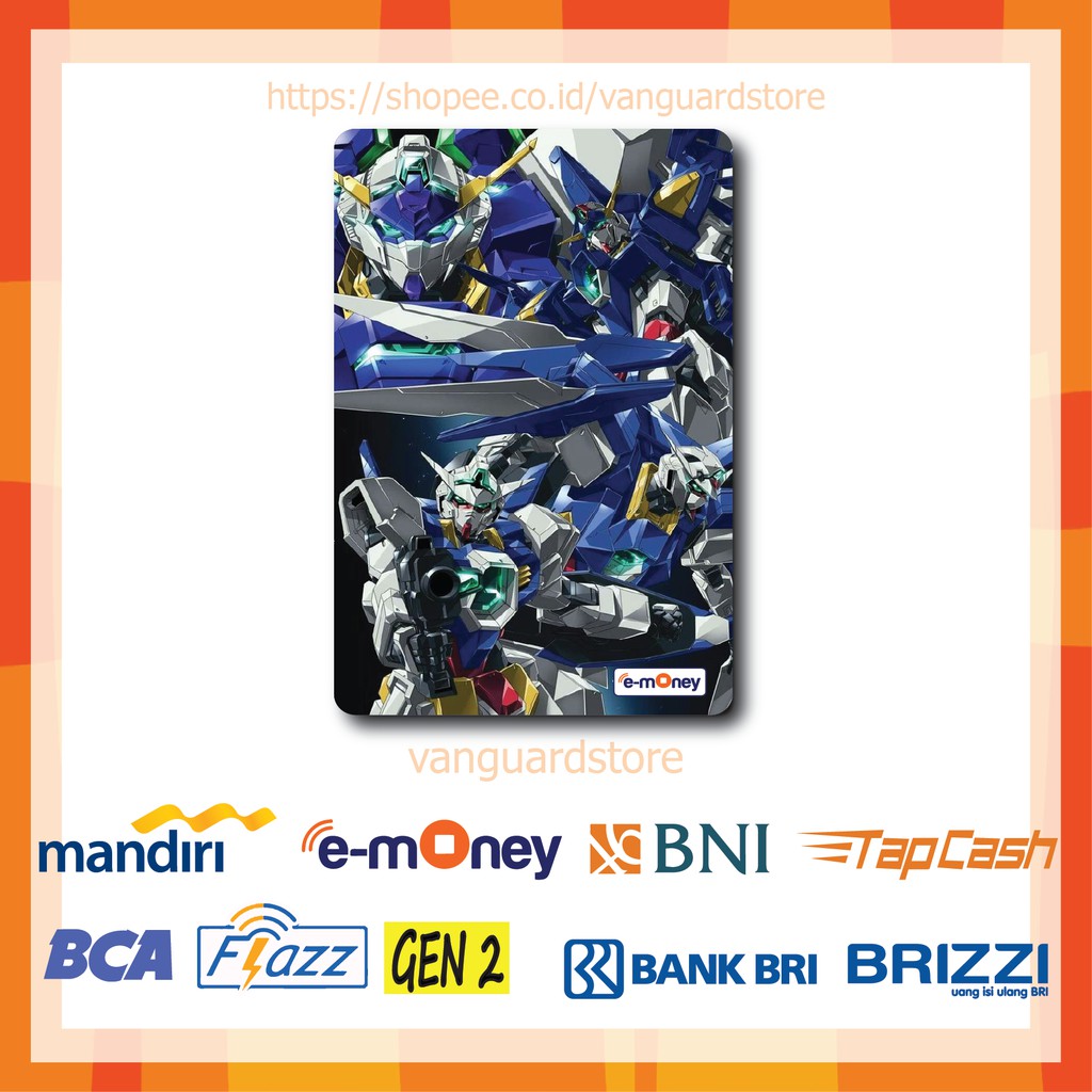 KARTU E MONEY E TOLL GUNDAM KARTUN MOVIE 15 EMONEY MANDIRI FLAZZ BCA BNI TAPCASH BRIZZI