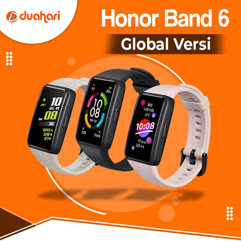 Honor Band 6 Smartband Global Version Waterproof SPO2 Blood Oxygen Heart Rate Smartband Honor