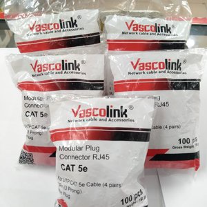 Konektor VASCOLINK RJ45 CAT5e/KONEKTOR KABEL LAN [ISI 50 PCS]