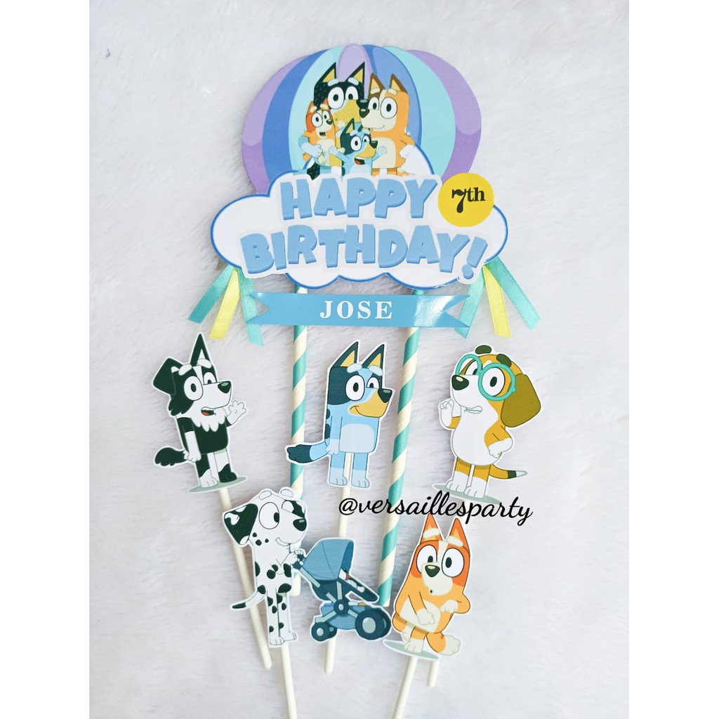 CakeTopperBluey/TusukanKueBluey/DekorasiKueBluey/BlueyDisneyJunior