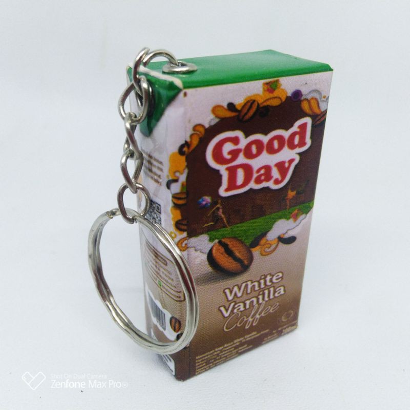 GANTUNGAN KUNCI UNIK MURAH MINIATUR KOTAK MINUMAN-Goodday Vanilla