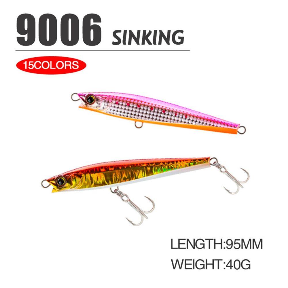 TOP Umpan Pancing Metal Bass Tenggelam Spinner Tackle Getar Putar Payet Treble Hook