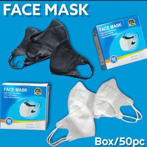 Masker Duckbill 3 Ply Face Mask 1 Box Isi 50 Pcs
