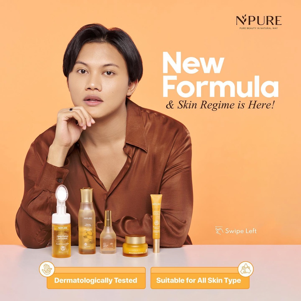 ✨ AKU MURAH ✨NPURE Face Foam/Wash Marigold Series (Anti Aging Facial Wash)