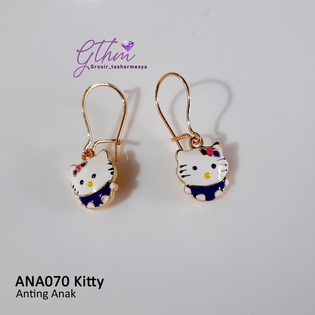 Anting Anak Kitty Gold Plated Jewelry Perhiasan Import Anti karat Cocok untuk anak-anak dan remaja ana070