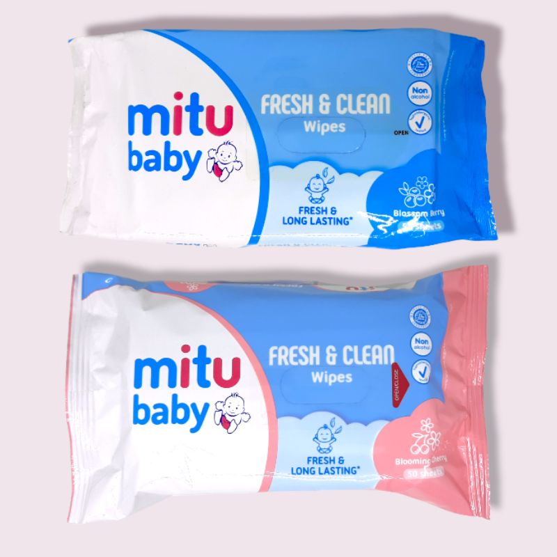 Jual Tissue Basah Mitu Baby Wipes S Blooming Cherry Blossom Berry