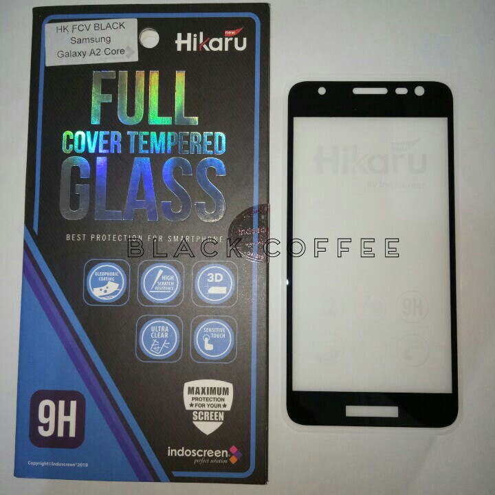 Tempered glass full samsung A2 core screen guard Hikaru FCV