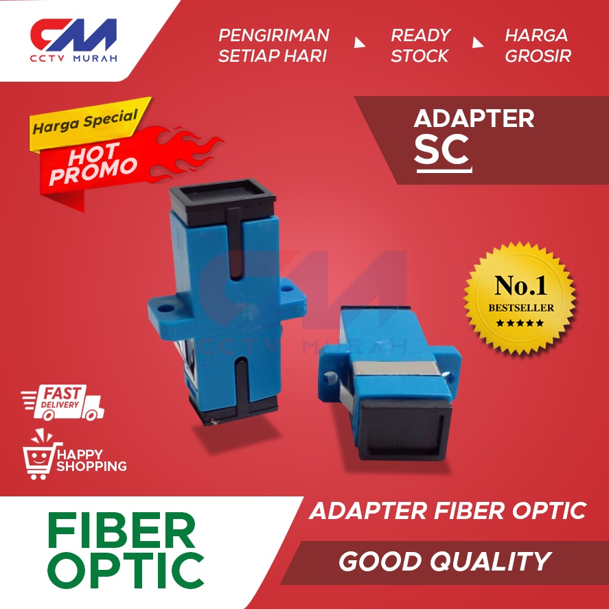 Adaptor SC For Fiber Optic || Blue Cyan 50PCS