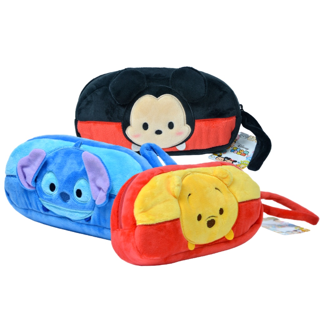 

Disney Tsum Tsum Plush Pouch fungsional Karakter Disney Stitch Mickey Pooh