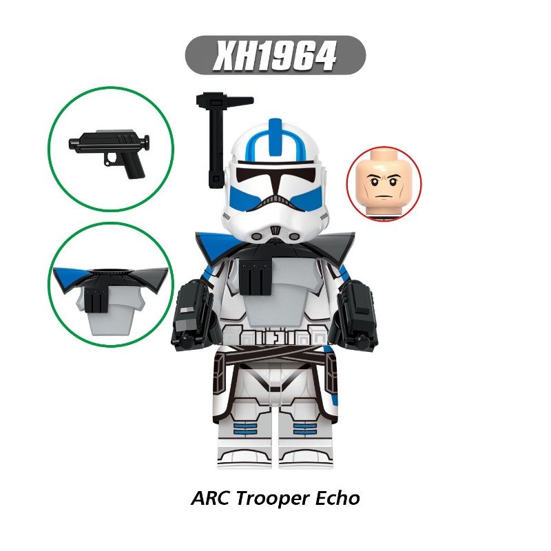 Mainan Action Figure Star Wars Minifigures Echo 442nd Clone Trooper 41st Ranger Platoon Tup X0344 Untuk Hadiah